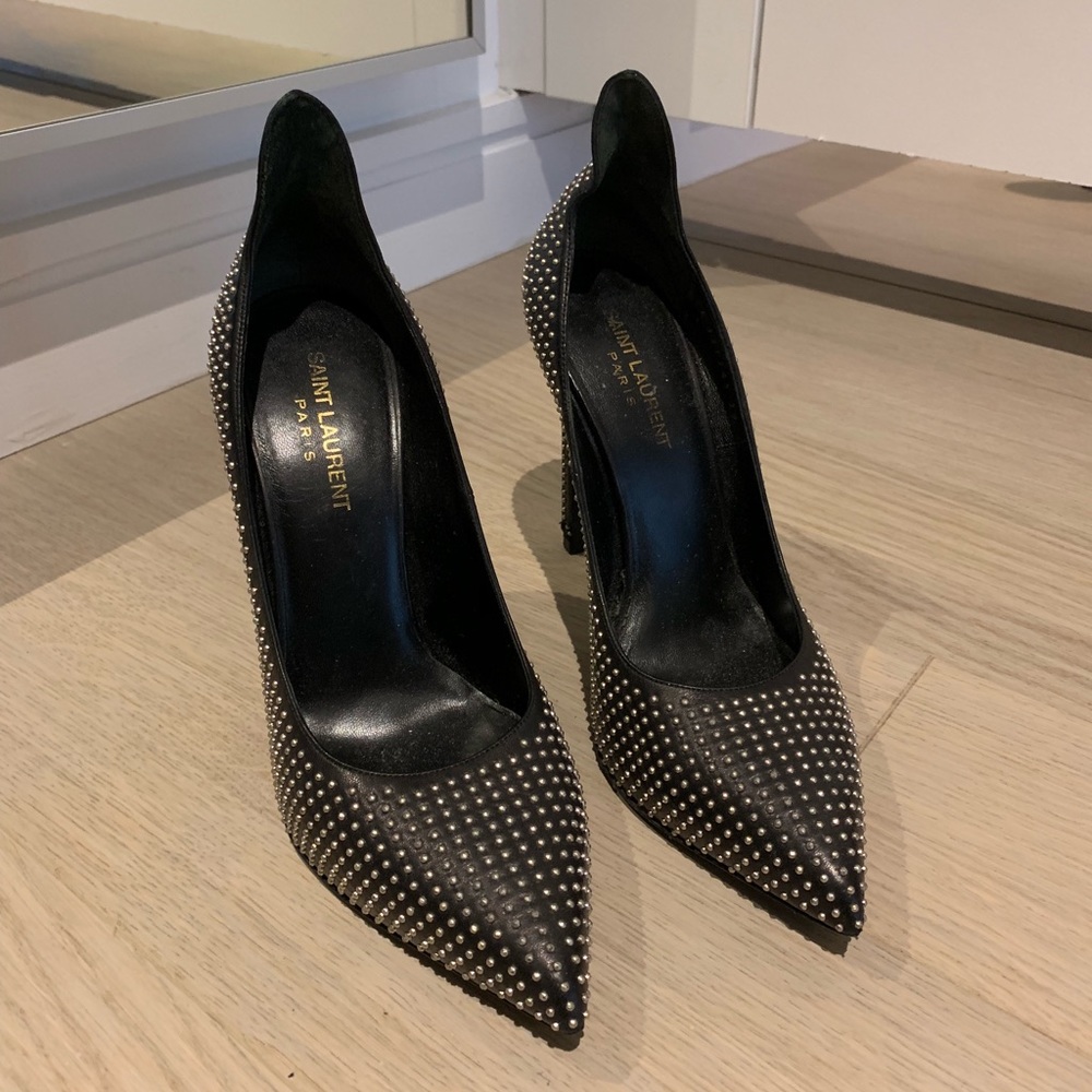 Saint Laurent Leather Studded Pumps
